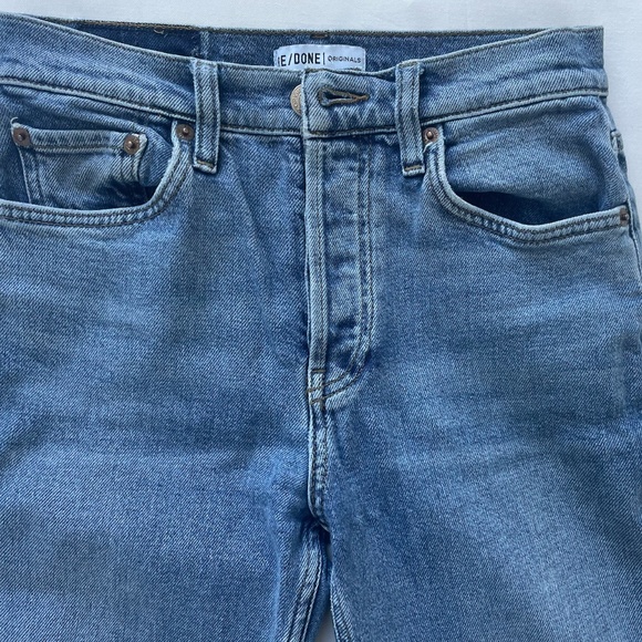 Re/Done High Rise Ankle Crop Jeans - Picture 8 of 10